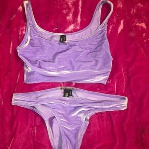 Velvet Triangl Bikini Set - Small Top, XS bottom